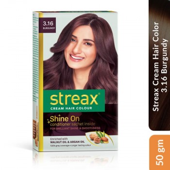 Streax Cream Hair Color 3.16 Burgundy, 50 gm